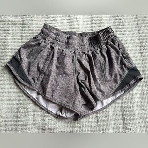 Women’s Heather Gray Active Running Shorts Lululemon Hotty Hots